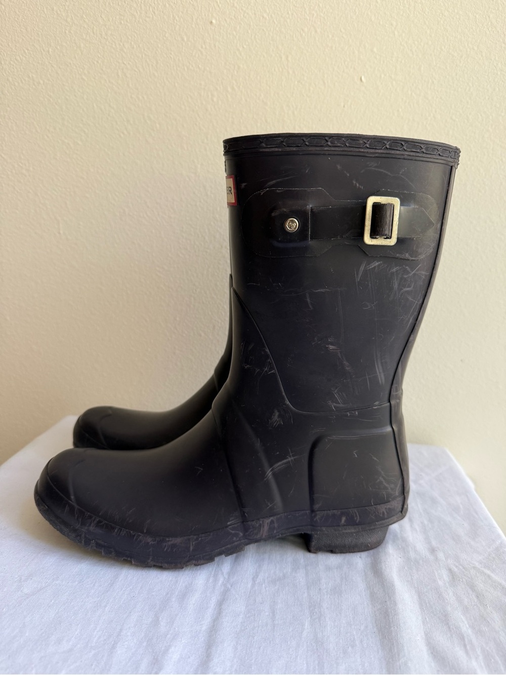 Hunter Original Short Rain Boots Plum Purple Women’s 10 EU 42 Waterproof - Picture 4 of 8